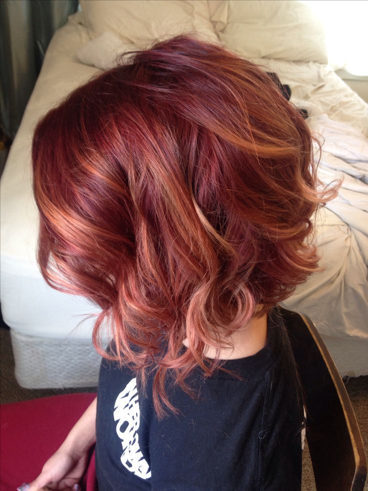 Trendy Hair Style Red Balayage Ombre Joico 6rr Inverted