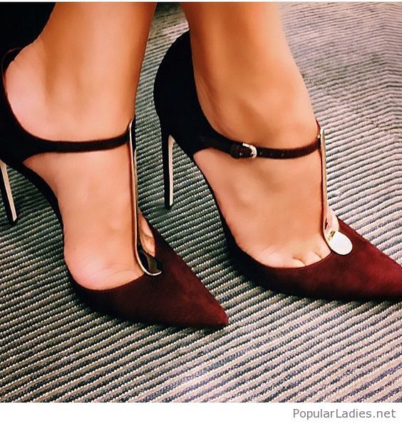 Best Women's High Heels : Awesome burgundy velvet shoes - YouFashion ...