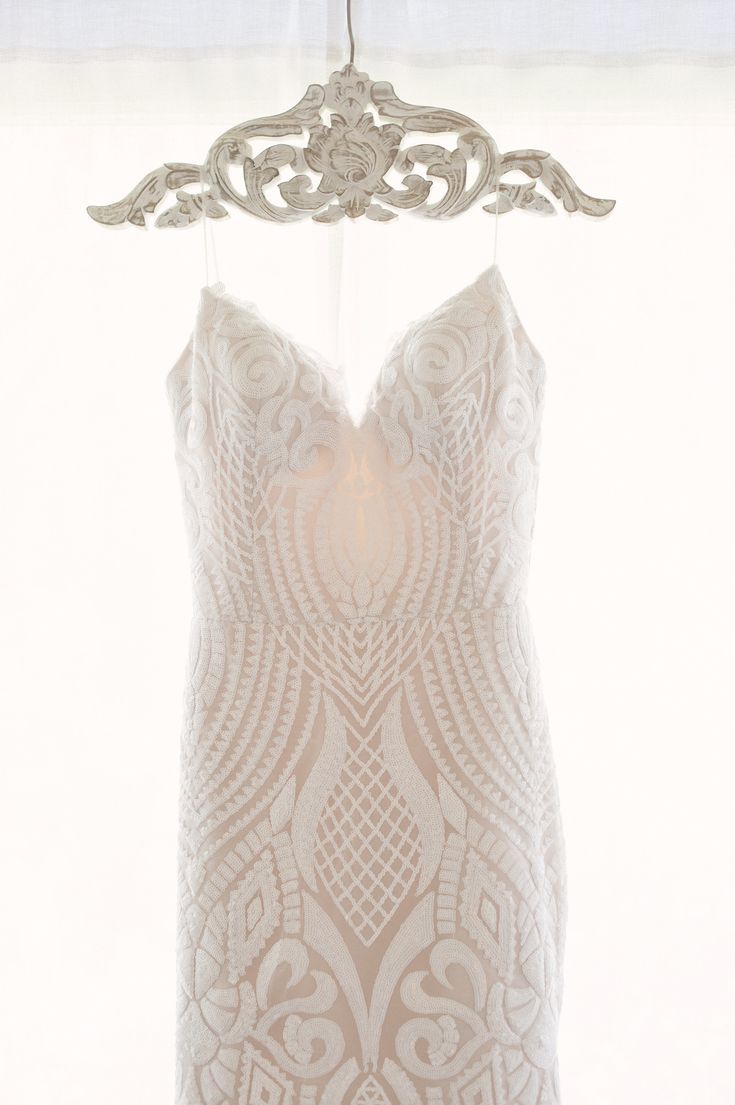 Beaded fit and flare wedding gown from #HayleyPaige #JLMCouture #SMP #beaded #fi...