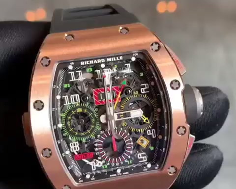 New Luxury Watches for Men in 2020 : Richard Mille RM 11-02 Rose Gold GMT Flyback Chronograph Dual Time Zone