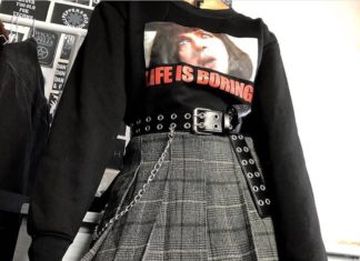 Grunge Outfits : ✨ grunge rock alternative ✨ on Instagram: “1 or 2? 🖤💛 📸: @mithara.bui . . . . . . .…”