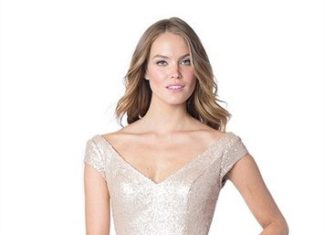 Bridesmaids Dresses : Bari Jay Bridesmaid Dress 1617-S Knee-Length