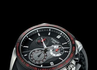 New Luxury Watches for Men in 2020 : Tissot Men’s T0244172705100 Veloci-T Chronograph Black Dial Watch