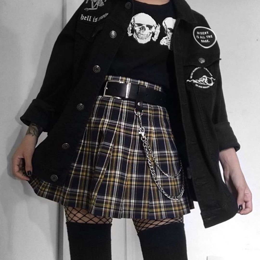 Goth outfit Грандж 2019 корейский