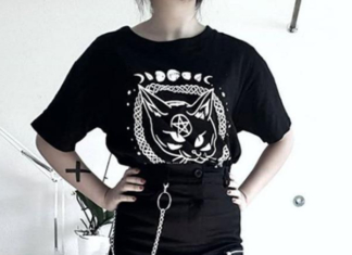 Grunge Outfits : Irregular Chain Skirt