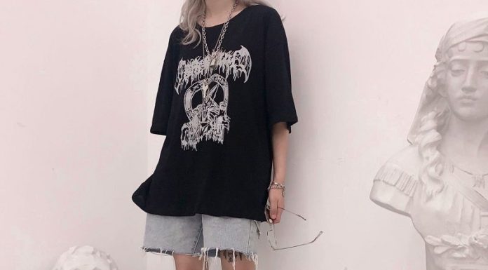 Grunge Outfits : OVERSIZE DEATH METAL TEE BLACK from soldrelax