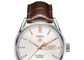 New Luxury Watches for Men in 2020 : Men’s Swiss Automatic Carrera Calibre 5 Brown Leather Strap Watch 41mm