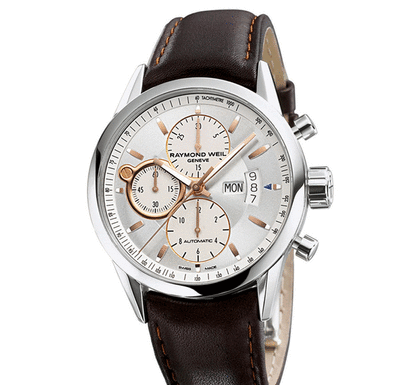 New Luxury Watches for Men in 2020 : Raymond Weil Freelancer Automatic Chronograph Silver Dial