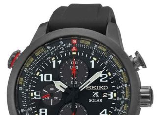 New Luxury Watches for Men in 2020 : Seiko Mens Prospex Solar Chronograph – Black Dial – Flight Computer – 100M