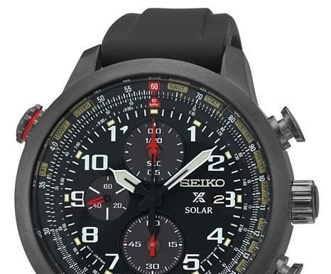 New Luxury Watches for Men in 2020 : Seiko Mens Prospex Solar Chronograph – Black Dial – Flight Computer – 100M
