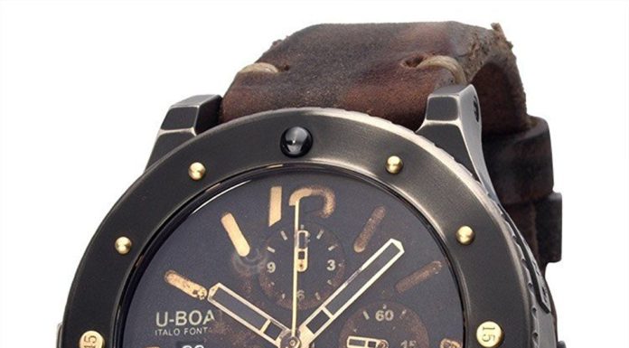 New Luxury Watches for Men in 2020 : U-Boat Men’s 6473 U-42 Chrono Gold 47 mm Black Dial Watch
