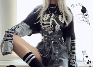 Grunge Outfits : Comic cartoon sweater KF25035 – unzzy
