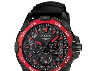 New Luxury Watches for Men in 2020 : Casio Black Resin Mens Watch MTD1069B-1A2