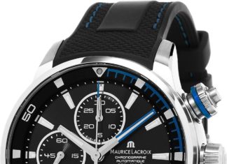 New Luxury Watches for Men in 2020 : Maurice Lacroix Pontos S Chronograph Men’s Black Dial Black Rubber Strap Swiss Automatic Watch PT6008-SS001-331-1