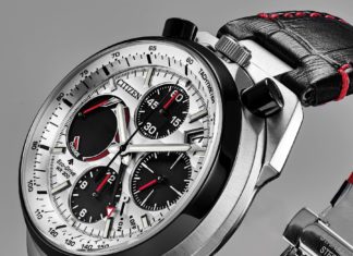 New Luxury Watches for Men in 2020 : Men’s Citizen Eco-Drive Promaster Tsuno Chronograph Racer 45mm Stainless Steel Black Leather Strap