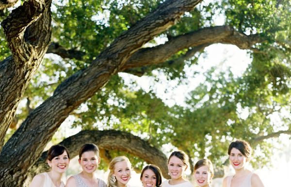 Bridesmaids Dresses : Green, Grey and Neutral Texas Wedding – Inspired By This