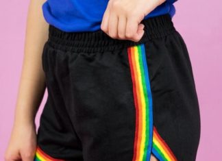 Grunge Outfits : Rainbow Shorts