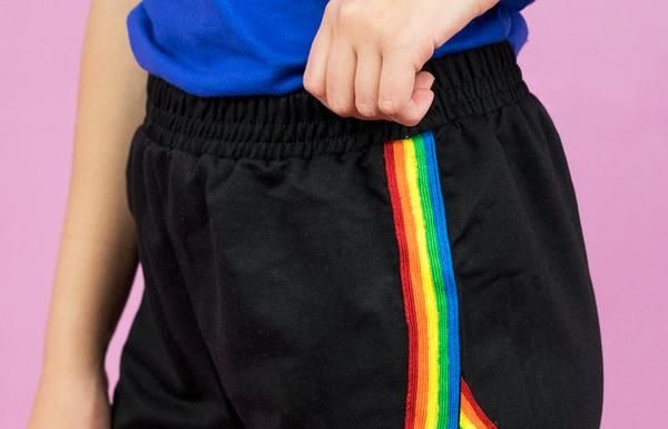 Grunge Outfits : Rainbow Shorts