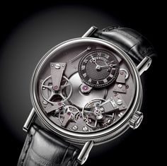 New Luxury Watches for Men in 2020 : Breguet Tradition Black Skeleton Dial 18kt White Gold Black Leather Men’s Watch 7027BBG99V6