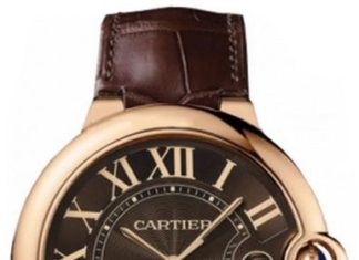 New Luxury Watches for Men in 2020 : W6920037 Cartier Ballon Bleu Chocolate Dial 18K Rose Gold Case Leather Strap Automatic Watch