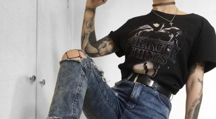Grunge Outfits : Ana on Instagram: “Shirt 1 or 2? Stranger things merch: *exists* Me: 💸💸💸💸 . . . #grunge #softgrunge #grungeaesthetic #90sfashion #alternative #style…”