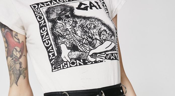 Grunge Outfits : Spade Pleated Mini Skirt