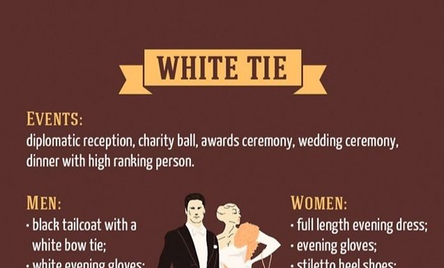 black tie dress code : Guide to Most Basic Dress Code Rules