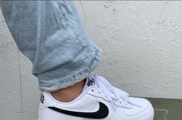 nike air force 1 black : Nike Shoes | Nwt Nike Custom Black Air Force 1s | Color: Black/White | Size: Various