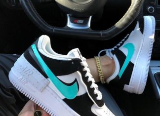 nike air force 1 black and white : Nike Air Force 1 Shadow Aurora 🥶