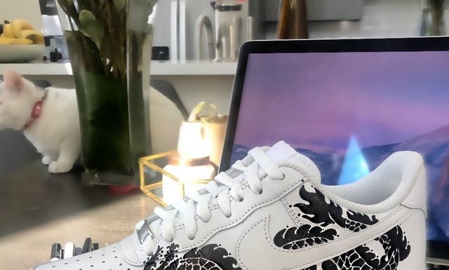 nike air force 1 high top : BLACK CHINESE DRAGON // NIKE AIR FORCE 1’S