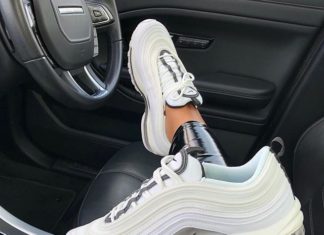 nike air max 97 womens : Nike Air Max 97 white and grey women sneakers.