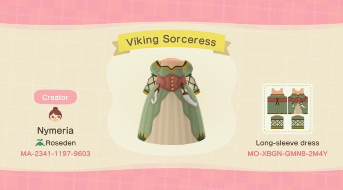 animal crossing dress qr codes : Animal Crossing New Horizons Viking Sorceress Dress