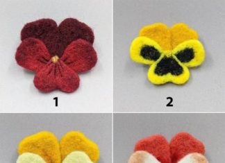 burlington dress code : Needle Felt Pansy Brooch with Pin backing