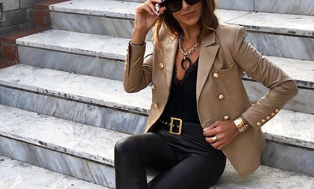 business dress code : Double Breasted Women’s Casual Black Blazer Jacket