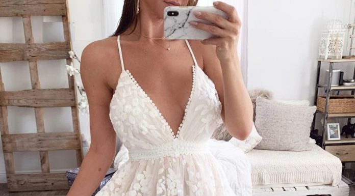 cocktail dress code : Robe Blanche Courte Décolletée | Soirée Blanche