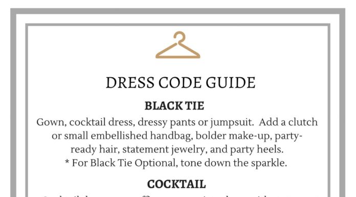dress code : A dress code cheat sheet, and shopping tips for the perfect evening outfit.