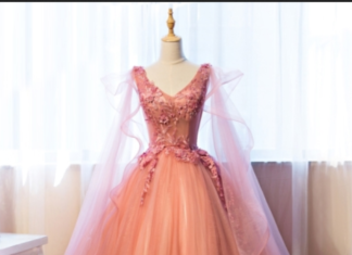 dress code policy : V-Neck Appliques Beading Floor-Length Quinceanera Dress,Floor Length Homecoming Dress, Long Evening Dresses