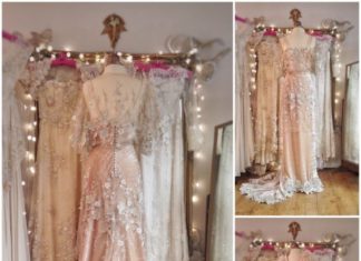 flemings dress code : Silk Velvet Wedding Dress in a Belle Epoque Inspired Style