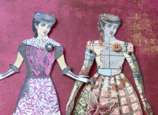 french laundry dress code : Paper Doll constructed by Anna Molly with stamps from the French Laundry collect…