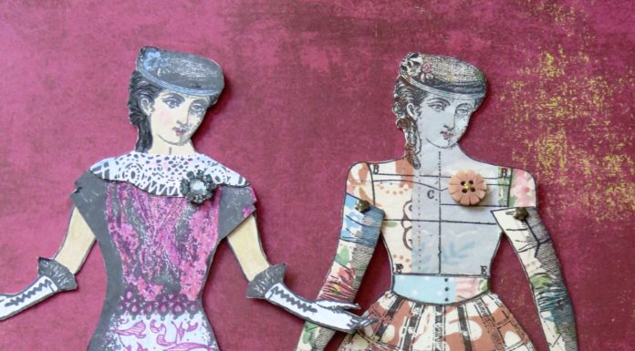 french laundry dress code : Paper Doll constructed by Anna Molly with stamps from the French Laundry collect…