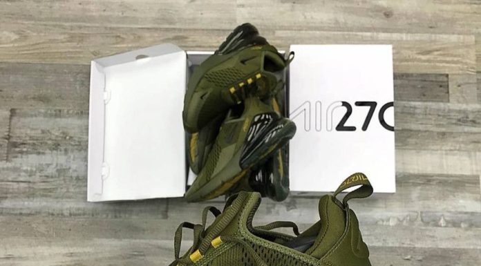 new nike air max : Nike Air Max 270 ‘Triple Olive Canvas Golden Mass’