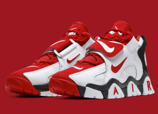 nike air barrage mid : Nike Air Barrage Mid University Red Available Now | DailySole