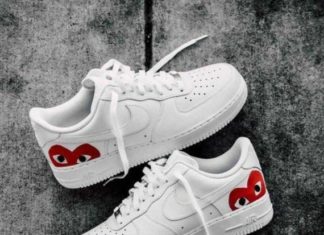 nike air force 1 custom : Custom Hand Painted Staring Red Heart Nike Air Force 1