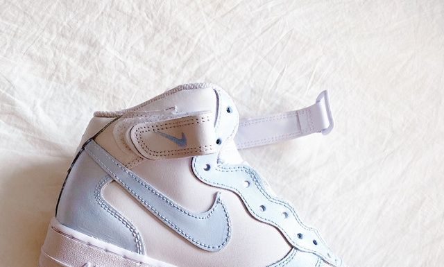 nike air force 1 high : Baby blue air force 1 mid / 5- 8.5 in us size available/