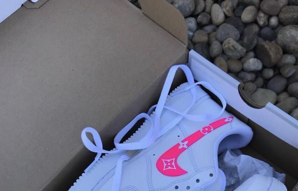 nike air force 1 pink : Pink Louis Vuitton Air Force 1 for Sale in Riverside, CA – OfferUp