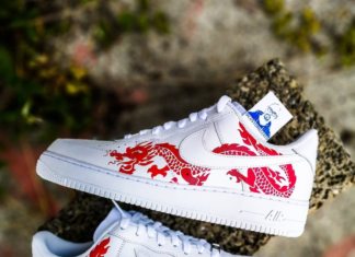 nike air force 1 red : Baskets personnalisées Nike Air Force 1 ‘Red dragon’ | Etsy