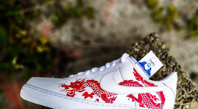 nike air force 1 red : Baskets personnalisées Nike Air Force 1 ‘Red dragon’ | Etsy