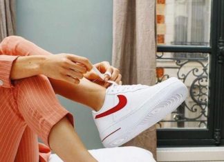 nike air force 1 red : Nike Air Force 1 Low White Gym Red (Customized)