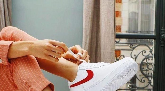 nike air force 1 red : Nike Air Force 1 Low White Gym Red (Customized)