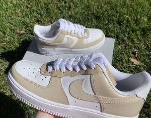 nike air force 1s : Custom “3 Shades of Brown” Nike Air Force 1 (AF1)